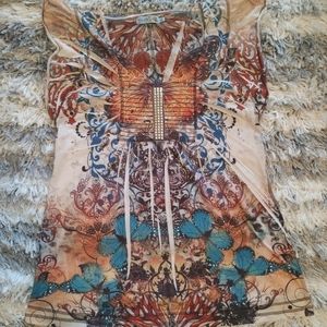 Unity Ladies Butterfly Design Top sz.M